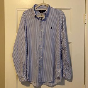 Ralph Lauren Blue/White Dress Shirt